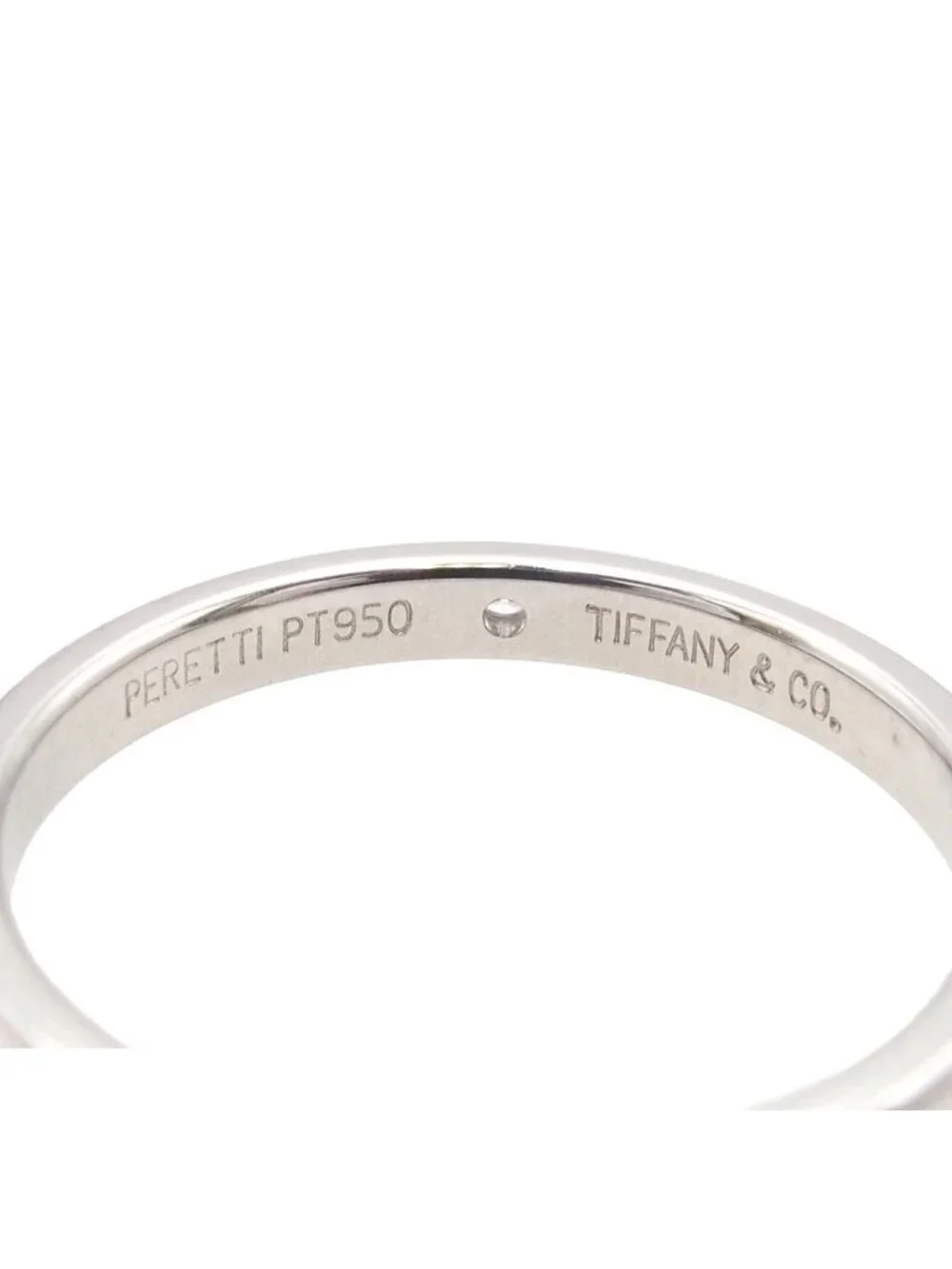 Tiffany & Co Stacking Band Platinum Diamond Elsa Peretti No Ring